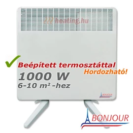 Bonjour 2 mobil elektromos konvektor 1000 W teljesítménnyel. Bonjour 2 mobil elektromos konvektor 1000 W teljesítménnyel.