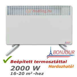 Bonjour 2 mobil villanyradiátor 2000 W teljesítménnyel. Bonjour 2 mobil villanyradiátor 2000 W teljesítménnyel.