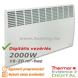 2000 W-os Evidence 3 DIGITAL elektromos radiátor energia felhasználást csökkenntő funkciókkal. 2000 W-os Evidence 3 DIGITAL elektromos radiátor energia felhasználást csökkenntő funkciókkal.