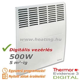500 W-os Evidence 3 PROG energiatakarékos fűtőpanel kisebb szobákba, fürdőszobába. 500 W-os Evidence 3 PROG energiatakarékos fűtőpanel kisebb szobákba, fürdőszobába.