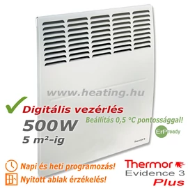 Az Evidence 3 500 W Plus elektromos radiátor a kisebb szobák, fürdőszobák ideális fűtőkészüééke.