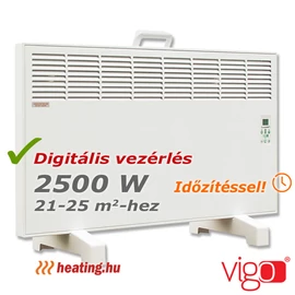 Nagy teljesítményű, 2500 W-os mobil elektromos fűtőpanel.