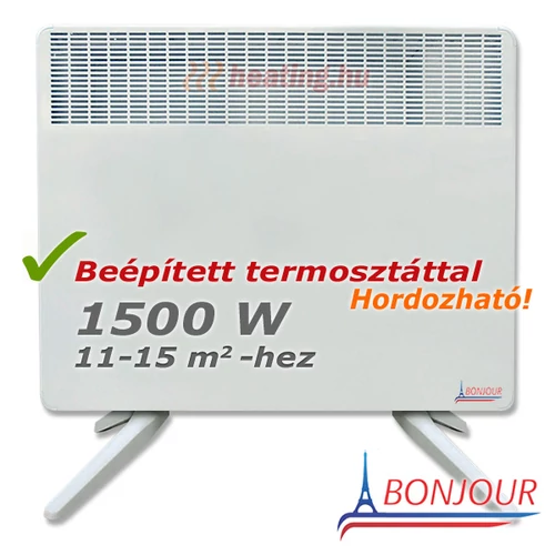 Bonjour 2 1500 W-os hordozható elektromos konvektor.