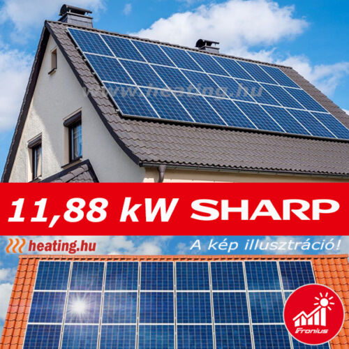 11,88 kW-os napelem rendszer akár 480 000 Ft/év hozammal.
