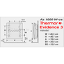 Kép 3/7 -  A Thermor Evidence 3 HD 1000 W-os  digitális vezérlésű elektromos radiátor méretei.