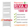 Kép 1/4 - Az 1000 W-os Riva 4 törölközőszárító elektromos radiátor kiváló fűtés is egyben.