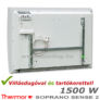 Kép 2/6 - A Thermor Soprano Sense 2 HD elektromos radiátor a vezetékkel és a fali tartókerettel.