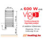 Kép 3/4 - A 600 W-os Vigo elektromos törölközőszárító radiátor rögzítési pontjai.