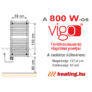 Kép 3/4 - A 800 W teljesítményű Vigo elektromos törölközőszárító szerelési pontjai.