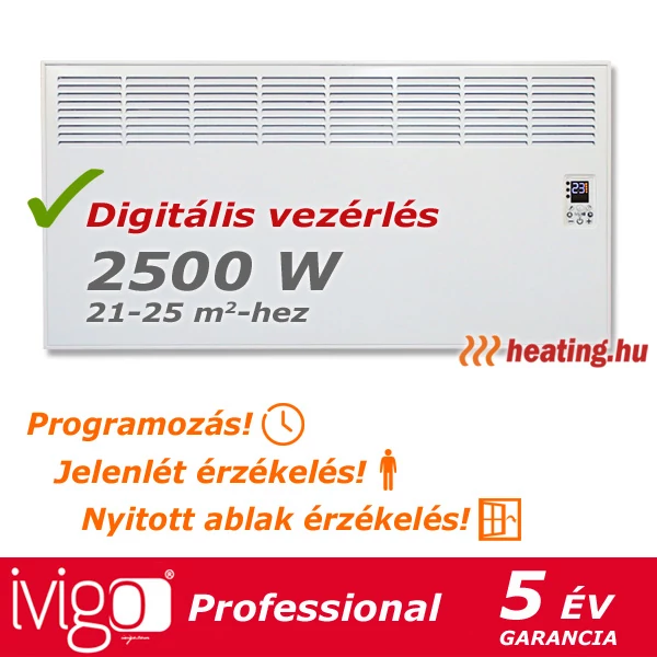 Ivigo Professional elektromos konvektor - 2500 W