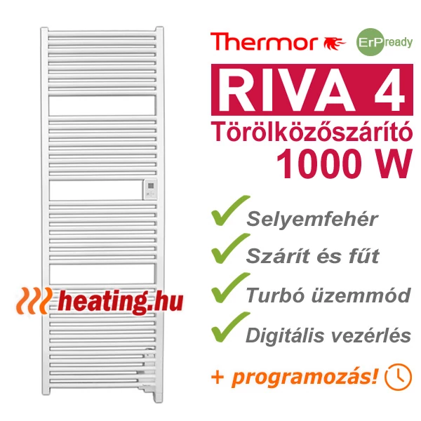 Riva 4 - elektromos törölközőszárító 1000 W