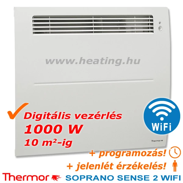 Soprano Sense 2 WiFi  HD elektromos fűtőpanel - 1000 W