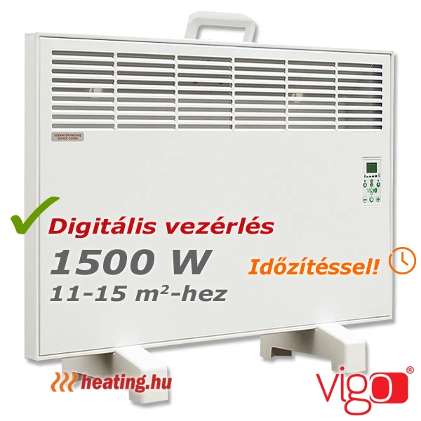 Vigo digitális elektromos fűtőpanel - 1500 W