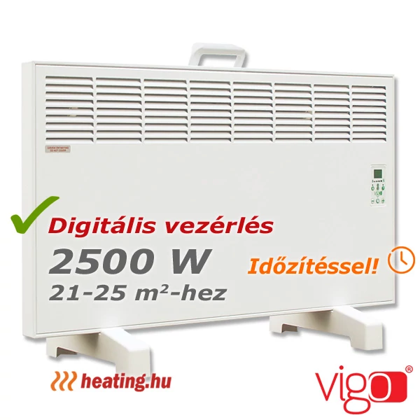 Vigo digitális elektromos fűtőpanel - 2500 W